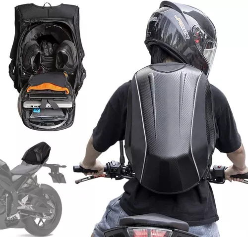 Mochila Moto Para Casco Motocicleta Carcasa Dura