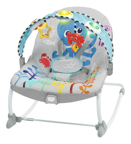 Silla Mecedora Musical Kick To It Opus Baby Einstein 16787 0020-gris Kick To It