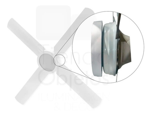 Imagen 2 de 9 de Ventilador De Techo Blanco 4 Palas Metal Led 18 Envió Gratis