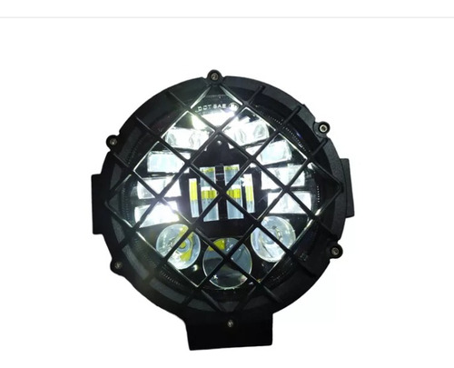 Faro Led Redondo 7 Pulgadas Blanco Con Rejilla