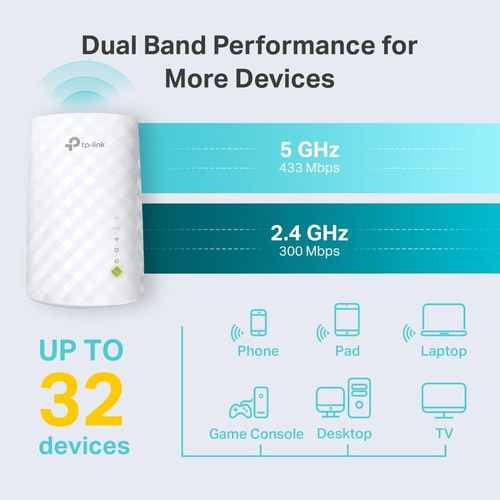 Extensor Rango Dual Band Ac750 Tplink Repetidor Wi Fi Mesh