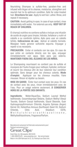 Great Clips: Shampoo Nutritivo 300 Ml C/ Óleo De Neem