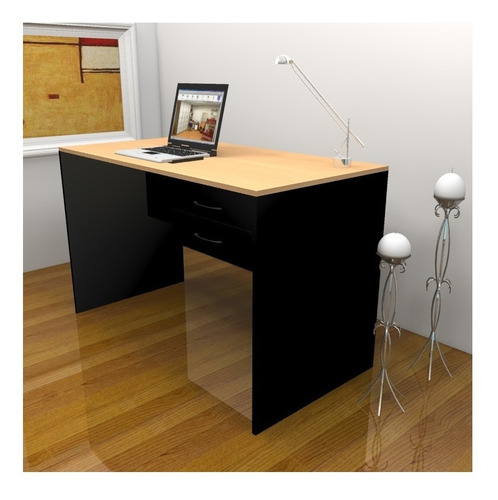 Imagen 2 de 2 de Escritorio Su-Office Astra Recto de 120cm x 75cm x 60cm haya y negro