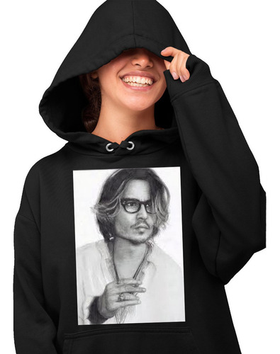 Sudadera Negra Art So Depp Casual Draw