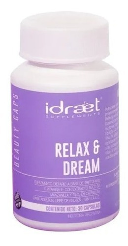 Relax And Dream Suplemento Para Dormir Idraet 30 Capsulas