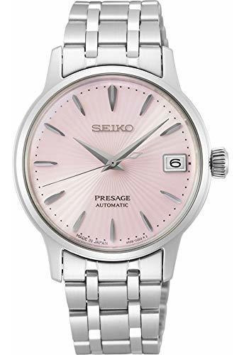 Presage Automatic Ladies Cocktail 'pink Lady' Steel Watch Sr