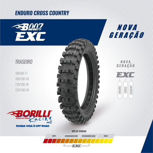 Cubierta Trasera Borilli 100 -100 18 Enduro Campo