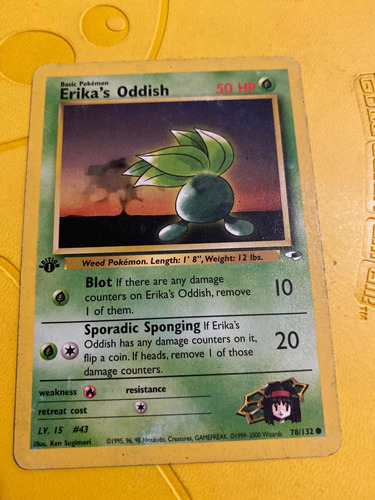 Juego Carta Pokemon Erika Oddish