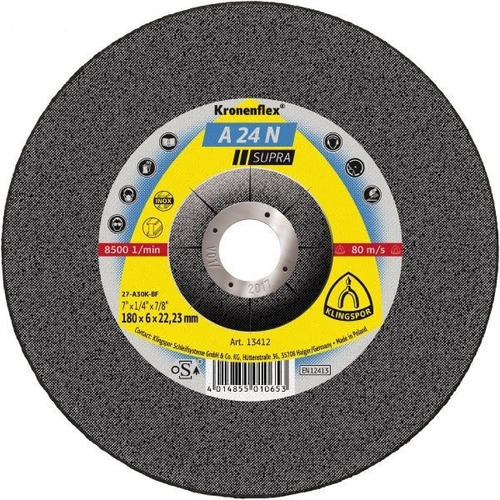 Imagen 1 de 2 de Disco De Desbaste 4 1/2' A 24 N Supra Klingspor
