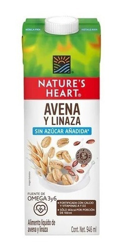 Bebida De Avena Y Linaza Heart Sin Azúcar Nature's 946 Ml