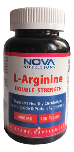 L-arginine De 1000 Mg. 120 Cápsulas Nova Nutritions. 