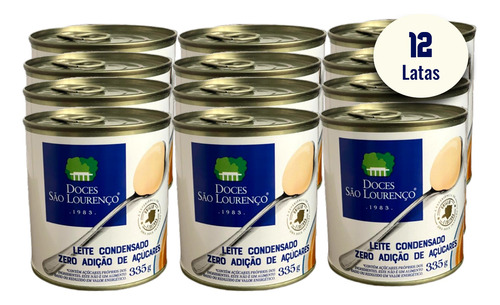 Kit 12 Leite Condensado Diet São Lourenço 335g