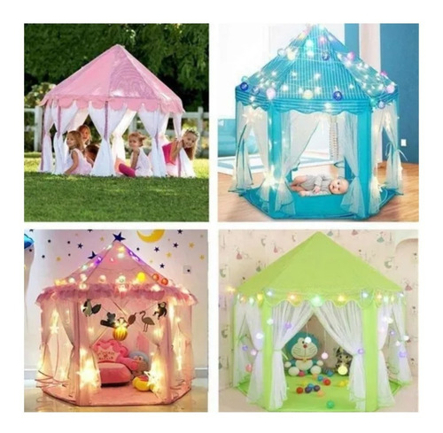 Imagen 1 de 3 de Carpa Castillo Princesa Principe Niña Casa Jardin Playa
