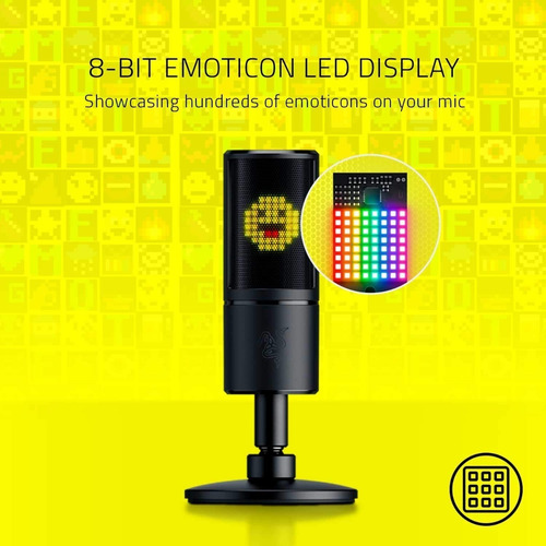 Imagen 2 de 7 de Microfono Streamer Gamer Razer Seiren Emote Emoticon Chroma