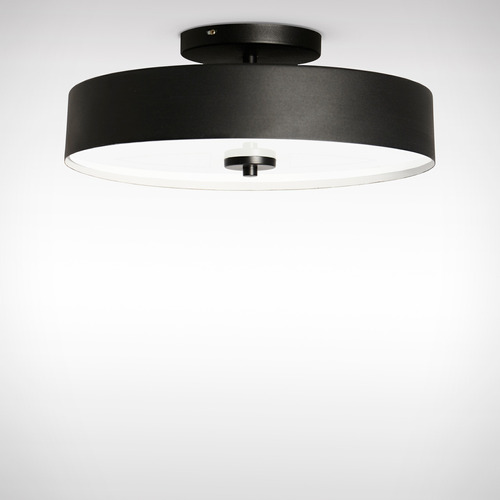 Lampara Plafon Negro Led Acopla Plana Grande Clara Blanc