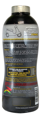 Aceite Moto Mineral Motonic 2 Tiempos 950ml Roshfrans