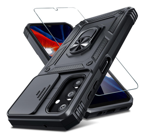 Funda Jannmite Resistente Protector Para Galaxy A54 Negro