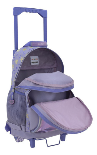 Mochila Grande Con Ruedas Fabrica Chenson Disney Princesas Sirenita Sia Pr70614-v