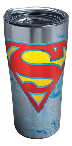 Comics Superman Lineage Vaso Aislado Triple Pared Viaje Mant