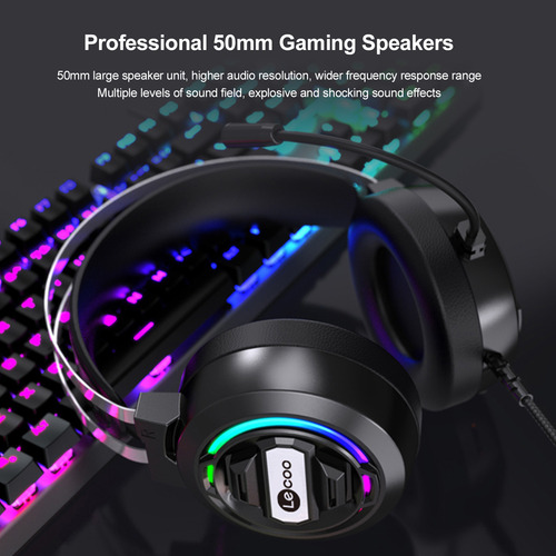 Auriculares Usb Para Juegos Con Micrófono Con Cable Para Pc,