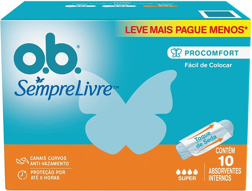 Absorvente Interno O.b Original Super Leve 10 Pague 8