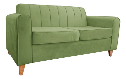 Sillon Sofa 2 Cuerpos Vintage Escandinavo Pana Antimanchas