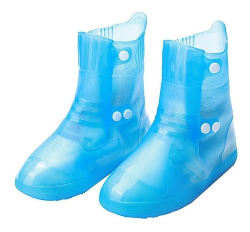 Cubre Zapatos Bota Silicona Imperm. Lluvia 40-42 Azules A2
