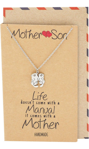 Quan Jewelry Collar Con Colgante De Nutria Para Madre E Hijo