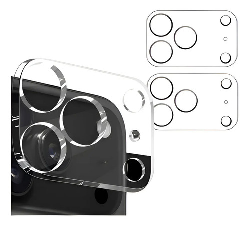 Kit 2 Películas Protetoras de Câmera de Vidro Temperado para iPhone 17, 17 Pro e 17 Pro Max