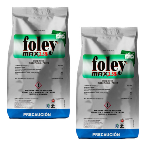 Foley Max 1.5% Insecticida Polvo 1 Kg (2 Pack)