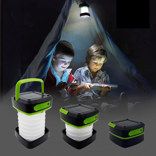 Linterna Solar Recargable Impermeable Para Campamento