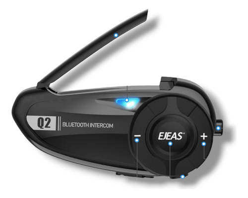 Intercomunicador Ejeas Q2 Bluetooth Casco Moto Radio Fm 