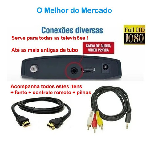 Conversor Digital E Full Hd Dtv-7000 Aquario