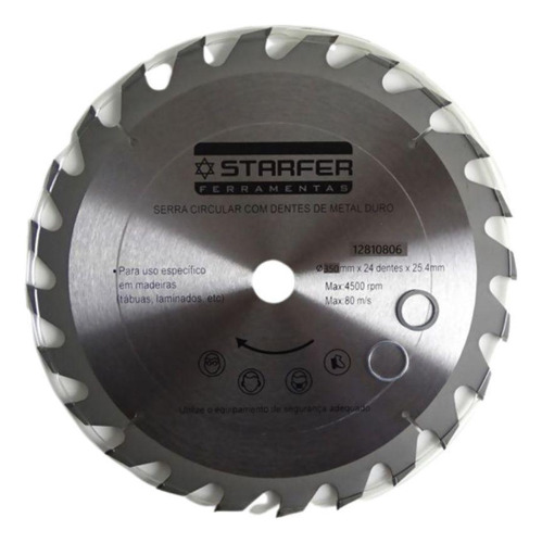 Serra Circular Widea Starfer 350mm X 24 Dentes