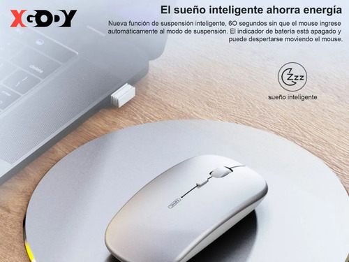 Ratón Inalámbrico Recargable Bluetooth Modo Dual Delgado 5.0