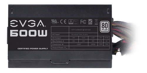 Evga 600 W1 600 W - Black - 100V/240V