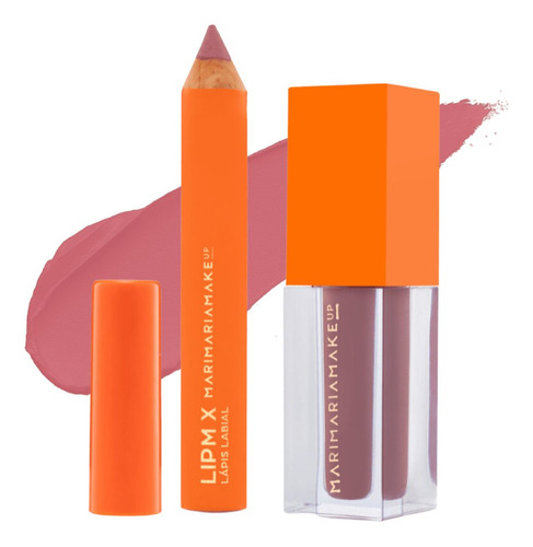 Batom E Lápis Labial Mari Maria Makeup Lipmix Rose Nude