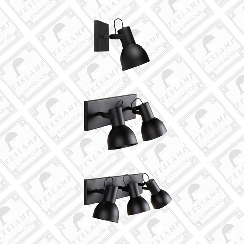 Imagen 4 de 10 de Lampara Aplique Spot Tres Luces Apto Led