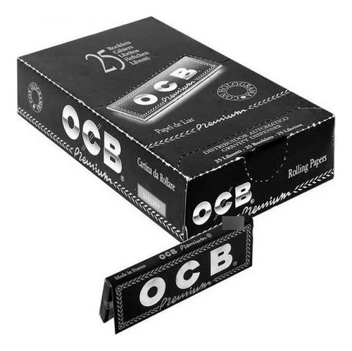 Papel Ocb Premium Negro 1¼ -display Por 25 Unidades