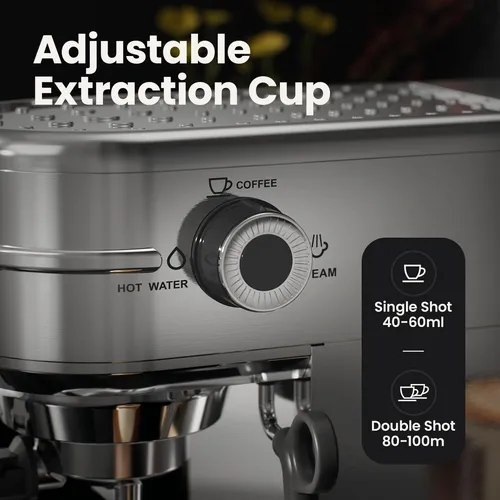 Máquina De Café Expreso 20 Bar 1450 W Semiautomática 1 04 L