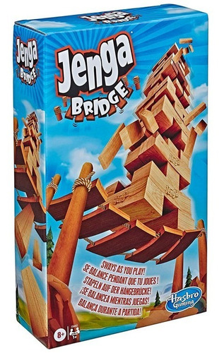 Juego De Mesa Jenga Bridge Hasbro 42 Bloques Madera Puente