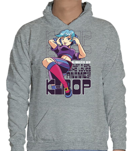 Sudadera 8-14 Años Unisex Girl Loves Anime And K-pop