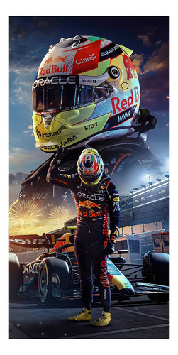 Poster De Checo Perez Premio Arabia Saudita 100x50 Cm