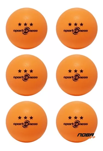 Pelotas Ping Pong Sport Fitness 3 Estrellas Caja X 6 Unidade