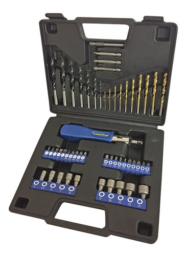 Imagen 1 de 4 de Kit Set Mechas Y Puntas Goodyear Maletín 52 Piezas