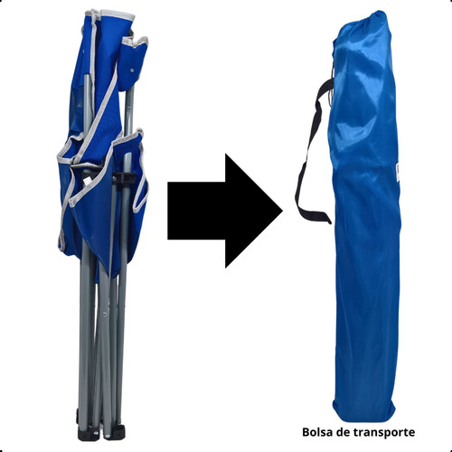 Cadeira Para Camping Dobravel Reforçada Explorer 160kg Azul