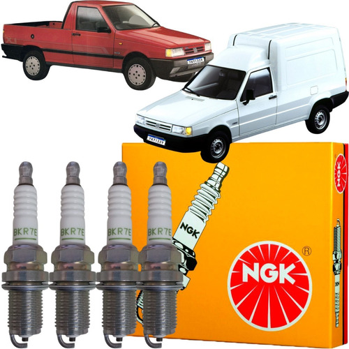 Jogo De Vela Original Ngk Fiorino Furgão 1.0 8v 1996 1997