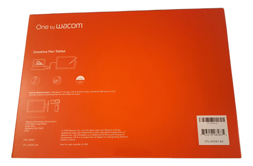 Tableta Wacom One Ctl-472, 152x95 Mm, Lápiz Incluido