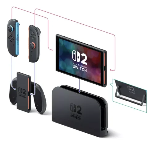 任天堂Switch3台　Switch2　豪華　フルセット　オマケ有り Pacote Nintendo Switch 2 E Mario Kart World | Frete grátis