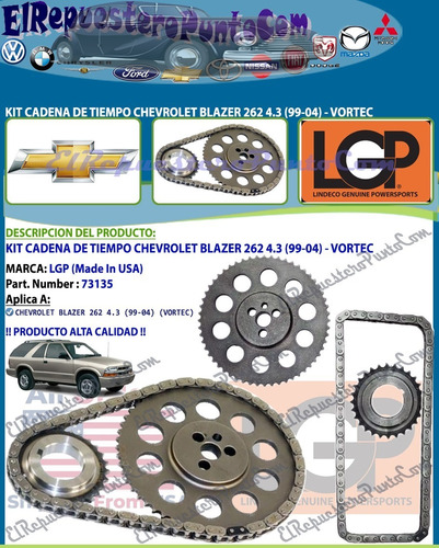 Kit Cadena Tiempo Chevrolet Blazer 262 4.3 (99-04) - Vortec